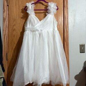 Elegant White Tulle Dress